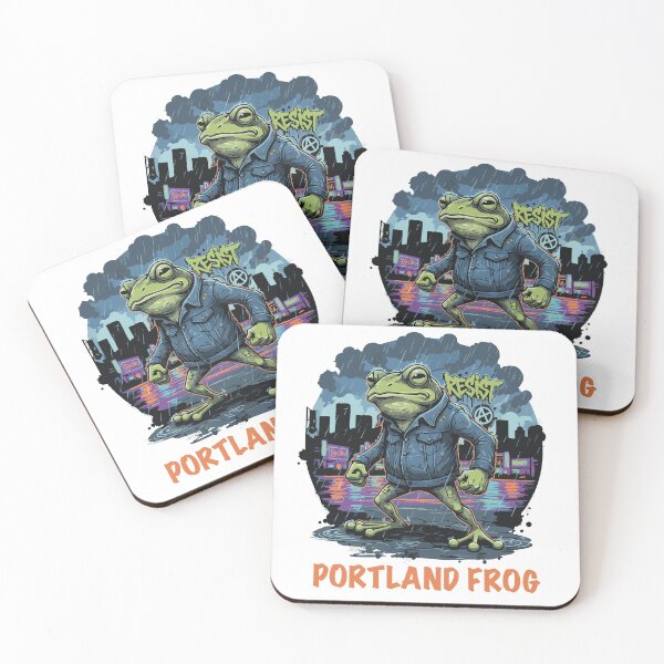 Item preview, Portland Frog – Street Rebel Under the Rain designed and sold by KolorNomad.