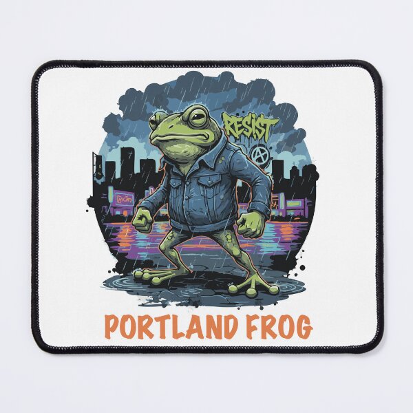 Item preview, Portland Frog – Street Rebel Under the Rain designed and sold by KolorNomad.