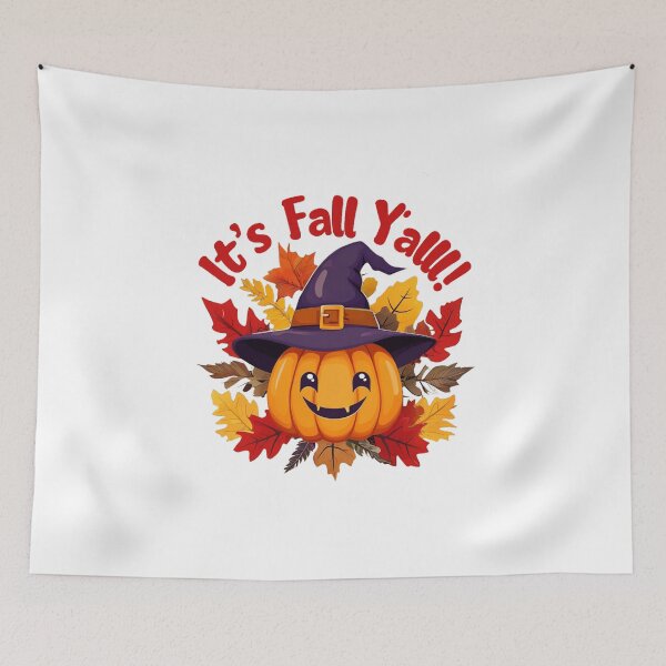 Item preview, Cute Fall Pumpkin with Witch Hat and Leaves designed and sold by RuweisVibes.