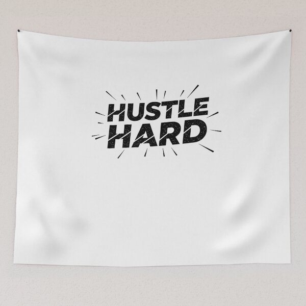 Item preview, Hustle Hard – Motivational Typography Design designed and sold by Happyfreedom.