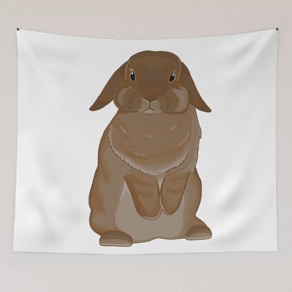 Item preview, Holland Lop Tortoise Standing Rabbit Illustration designed and sold by tayaan.