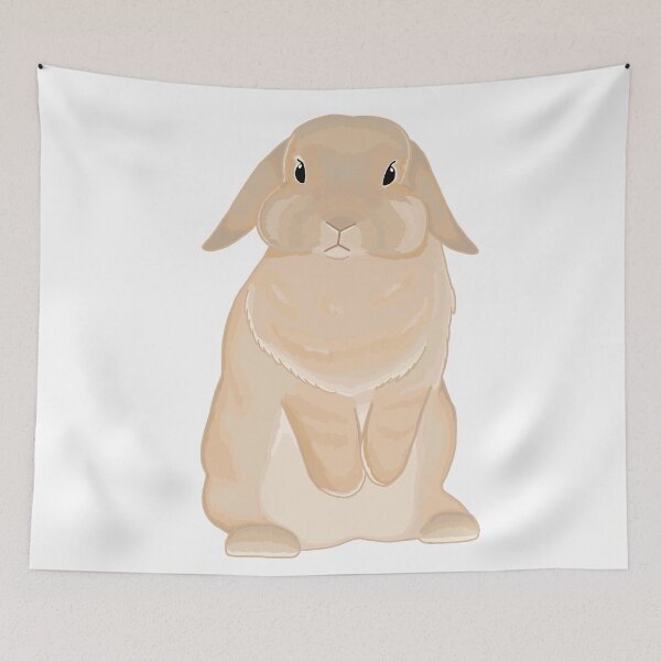 Item preview, Standing Holland Lop Lynx colored Rabbit Illustration designed and sold by tayaan.