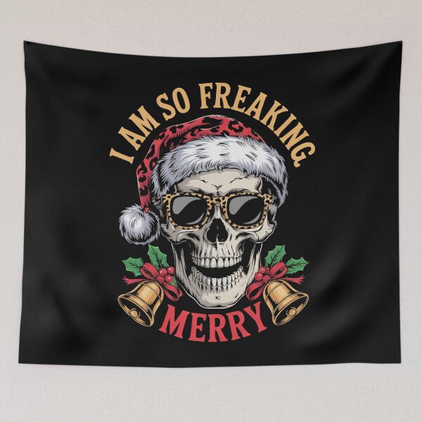 Item preview, Merry Christmas Skull Xmas designed and sold by Turbotine.
