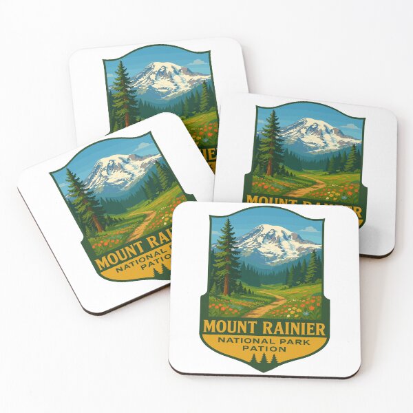 Item preview, Mount Rainier National Park Retro Sticker designed and sold by Ismeal Von.