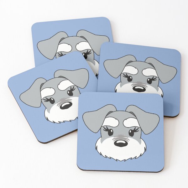 Item preview, Kawaii Schnauzer with Long Eyelashes Salt and pepper designed and sold by tayaan.