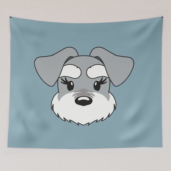 Item preview, Kawaii Schnauzer with Long Eyelashes Salt and pepper designed and sold by tayaan.