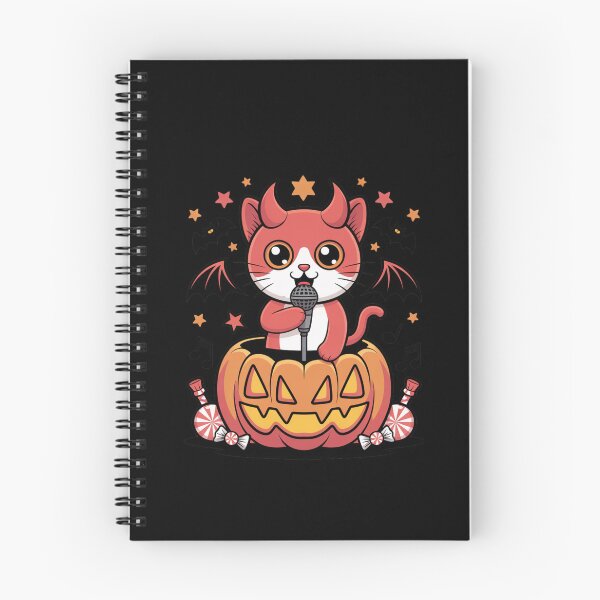 Item preview, Singing Devil Cat – Funny Halloween Kawaii Music Design designed and sold by ColorSplash123.
