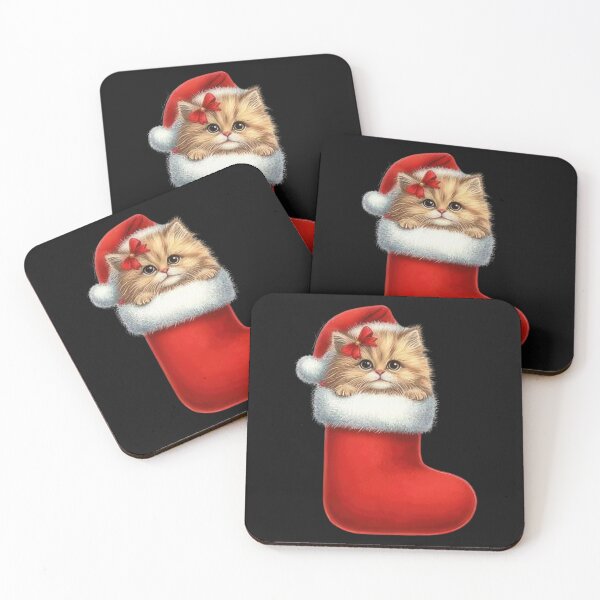Item preview, Cute Christmas Cat In Santa Stocking  designed and sold by MOHITSALVI.