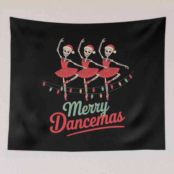 Item preview, Merry Xmas Skeleton Cute Dancing Dancer designed and sold by Turbotine.