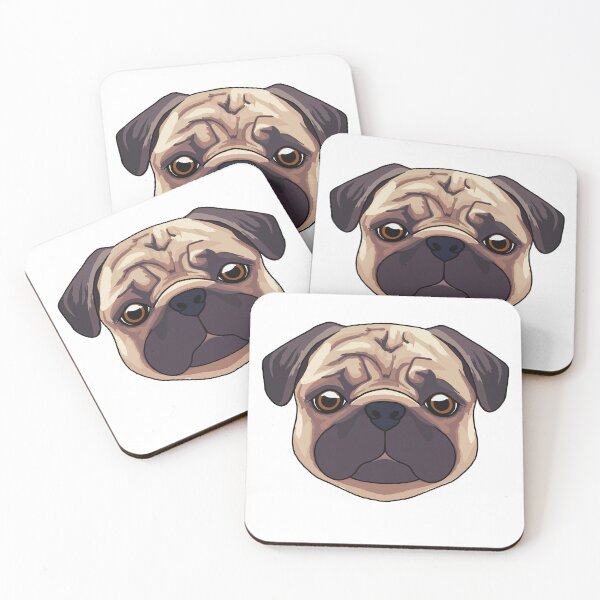 Item preview, Pug fawn dog face designed and sold by tayaan.