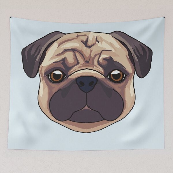 Item preview, Pug fawn dog face designed and sold by tayaan.
