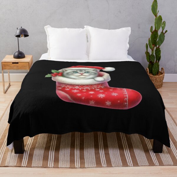 Item preview, Cute Christmas Cat In Santa Stocking designed and sold by MOHITSALVI.