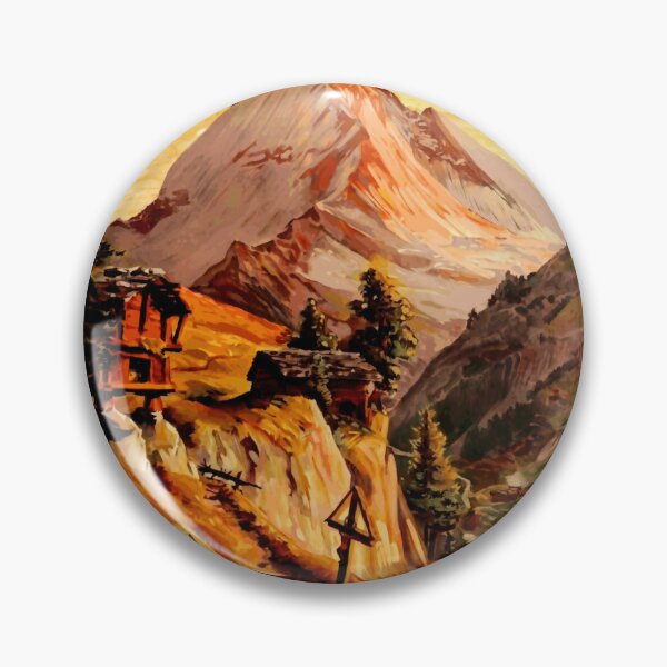 Item preview, Vintage Travel Poster | Zermatt Switzerland | Mont Cervin & Matterhorn | Sunrise Sunset Art | Swiss Alps Scenic Decor designed and sold by artofuniverse.
