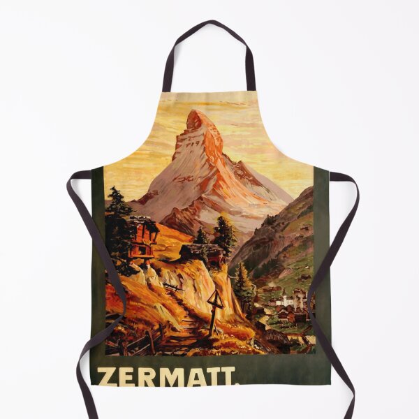 Item preview, Vintage Travel Poster | Zermatt Switzerland | Mont Cervin & Matterhorn | Sunrise Sunset Art | Swiss Alps Scenic Decor designed and sold by artofuniverse.