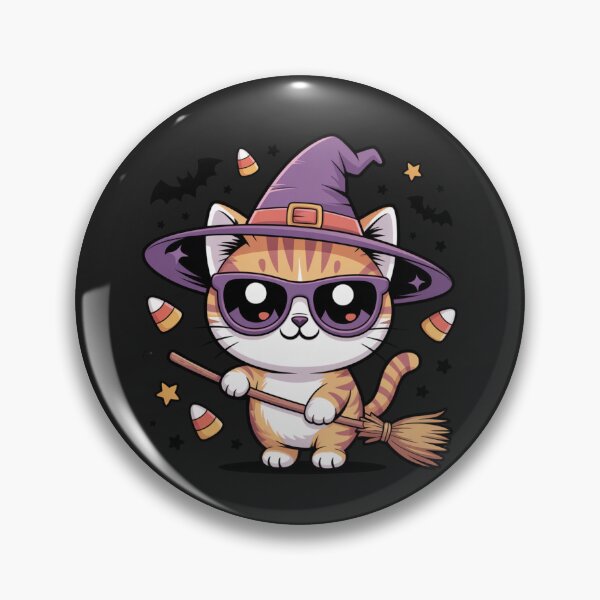 Item preview, Witch Cat – Funny Sassy Halloween Kawaii Design designed and sold by ColorSplash123.