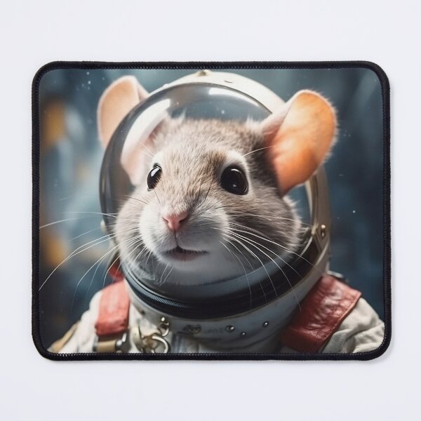 Item preview, Mouse astronaut in a space suit. Mouse with black eyes, nice, sweet animal, small nose. Colorful. Photo realistic, concept art, cinematic light designed and sold by anytka.