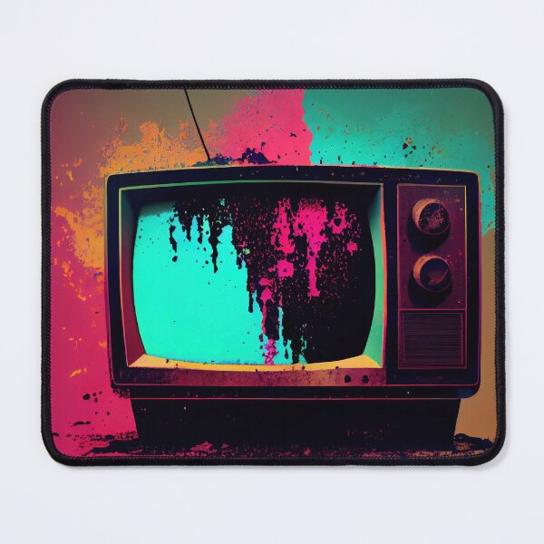 Item preview, Hand-drawn comic retro TV set. Colorful background in art retro-futuristic style designed and sold by anytka.