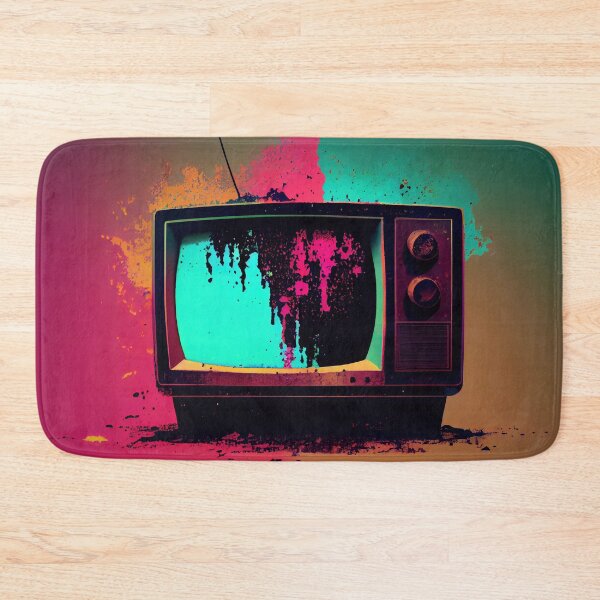 Item preview, Hand-drawn comic retro TV set. Colorful background in art retro-futuristic style designed and sold by anytka.