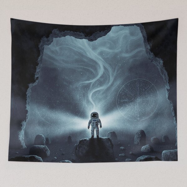 Item preview, Silent Revelation – Astronaut Before the Cosmic Veil designed and sold by Whimsical Hug.