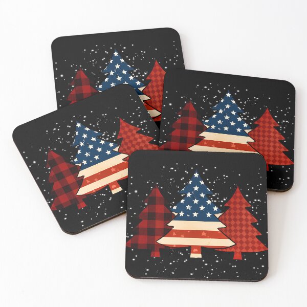 Item preview, Patriotic Christmas Tree With American Flag Colors designed and sold by BernoNickel.