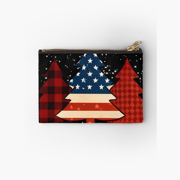 Item preview, Patriotic Christmas Tree With American Flag Colors designed and sold by BernoNickel.