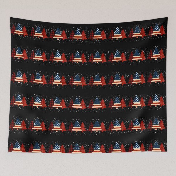 Item preview, Patriotic Christmas Tree With American Flag Colors designed and sold by BernoNickel.