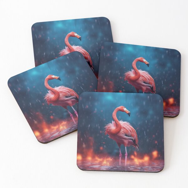 Item preview, Portrait of a flamingo on a colorful background. Emotive portrait designed and sold by anytka.