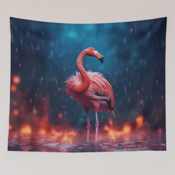 Item preview, Portrait of a flamingo on a colorful background. Emotive portrait designed and sold by anytka.
