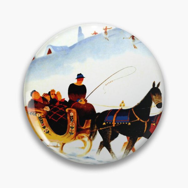 Item preview, Vintage Austria Travel Poster | Mid-20th Century Art | Snow Enchantment & Beauty | Winter Alpine Scene | Horse Sleigh  Skiers designed and sold by artofuniverse.