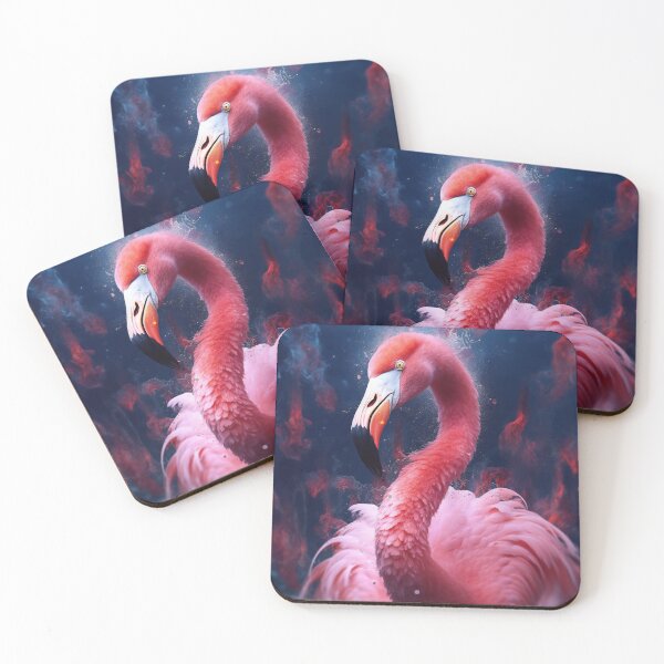 Item preview, Portrait of a flamingo on a colorful background. Emotive portrait designed and sold by anytka.
