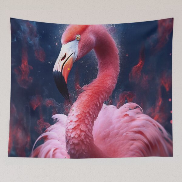 Item preview, Portrait of a flamingo on a colorful background. Emotive portrait designed and sold by anytka.