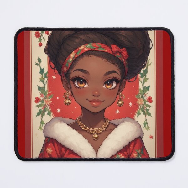 Item preview, Black Girl Christmas santa pretty Holiday Dress Santa Festive Fashion African Glamorous Winter Merry designed and sold by She was a  Dreamer....