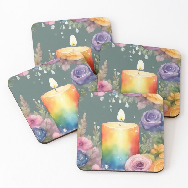 Item preview, Rainbow Candlelight designed and sold by CalmnessbyChoice.