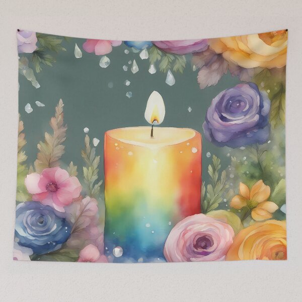 Item preview, Rainbow Candlelight designed and sold by CalmnessbyChoice.