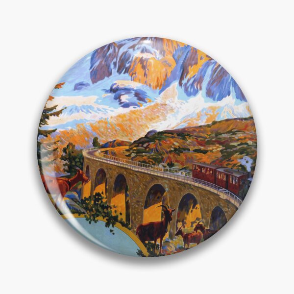 Item preview, Vintage Travel Poster | Chemin de Fer Chamonix-Montenvers | Scenic Railway Art | Mer de Glace French Alps | Early 20th Century designed and sold by artofuniverse.