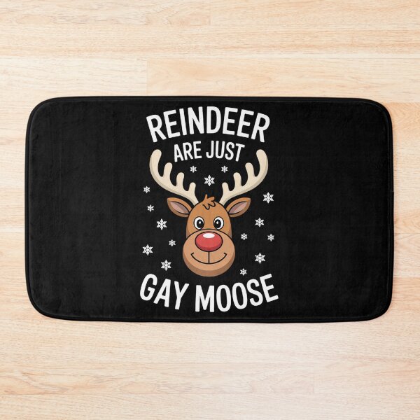 Item preview, Reindeer Gay Moose Christmas Gay Pride Pun designed and sold by DeadlockCrew.