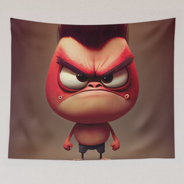 Item preview, Fantasy creature illustration. Cartoon with myth fairy tale character, fantastic beast or monster. The character is angry designed and sold by anytka.