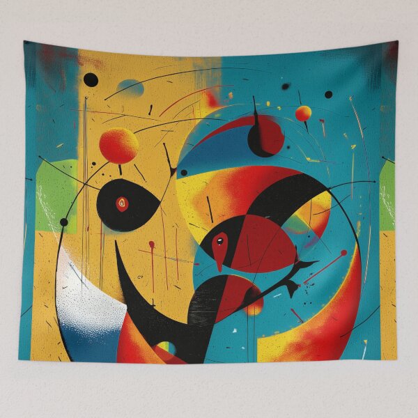 Item preview, Celestial Harmony – Bauhaus Flow Abstract in Teal and Gold designed and sold by Moisky Art.