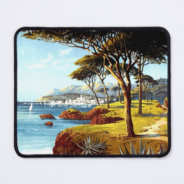 Item preview, Vintage Côte d'Azur Travel Poster | Art Deco Style | Cannes Nice Monaco | French Riviera Railway & Tourism Artifact designed and sold by artofuniverse.