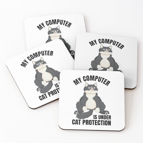 Item preview, My Computer is Under Cat Protection Cybersecurity designed and sold by Art-of-Rory.