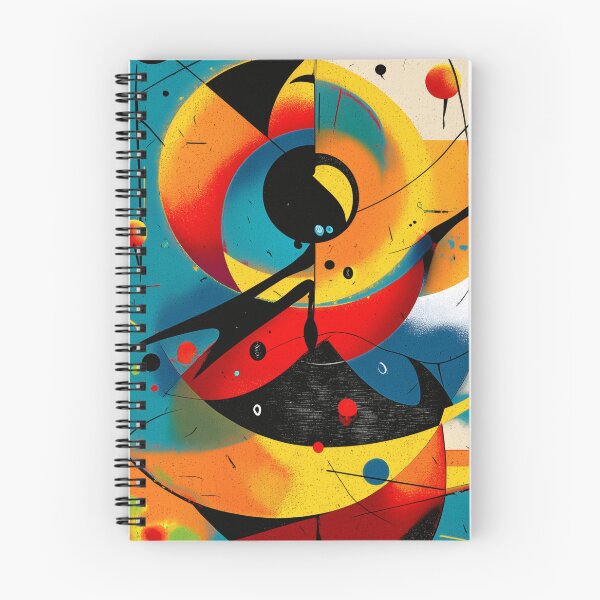 Item preview, Dual Orbit – Bauhaus Symmetry Abstract in Teal and Tangerine designed and sold by Moisky Art.