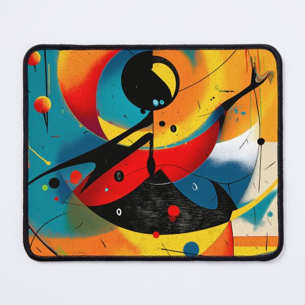 Item preview, Dual Orbit – Bauhaus Symmetry Abstract in Teal and Tangerine designed and sold by Moisky Art.