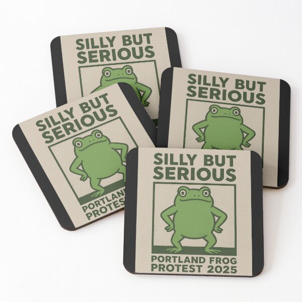 Item preview, Silly But Serious - Portland Frog Protest designed and sold by T4U Exclusive Designs.