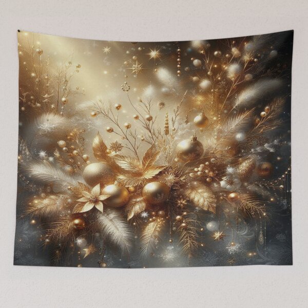 Item preview, Golden Celebration – festive ornaments, floral elegance & shimmering warmth in soft light designed and sold by FotoworldEdel.