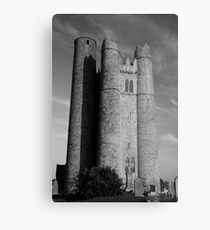 Lusk Round Tower B&W Metal Print