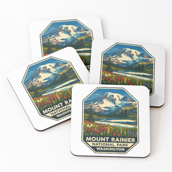 Item preview, Mount Rainier National Park Retro Sticker designed and sold by Ismeal Von.