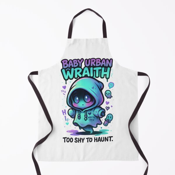 Item preview, Baby Urban Wraith – Kawaii Graffiti Ghost in Teal Hoodie | Pastel Cute Street Spirit designed and sold by Snackwear Apparel.
