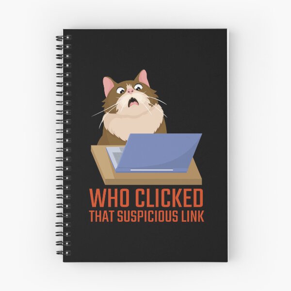 Item preview, Who Clicked That Suspicious Link Shocked Cat designed and sold by Art-of-Rory.