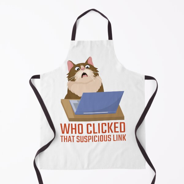 Item preview, Who Clicked That Suspicious Link Shocked Cat designed and sold by Art-of-Rory.