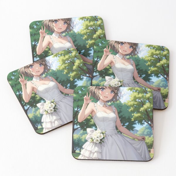 Item preview, Tomoe Koga Bunny Girl Senpai Anime Girl Waifu Wedding Dress Garden designed and sold by TorbenKuhano.
